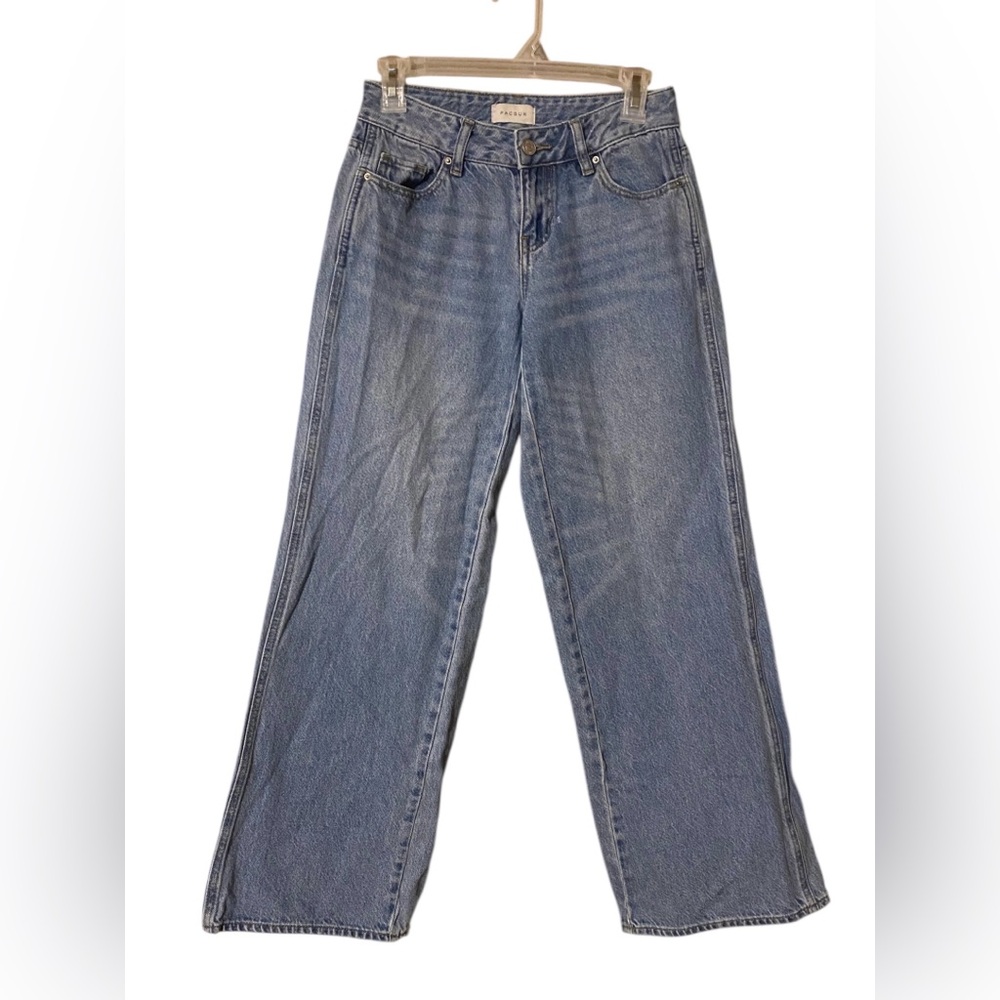 PacSun Pacific Sunwear Baggy Jeans Women 24 Low Rise Light Wash Y2K Skater Denim